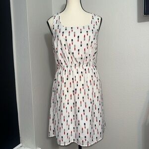 Y2K White Lipstick Dress Large